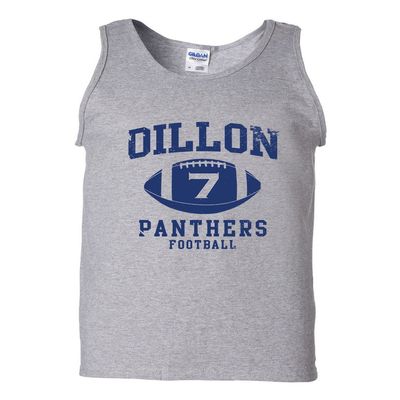 Dillon 7 Retro Sports Novelty DT Adult Tank Top (Large, Sports Gray)