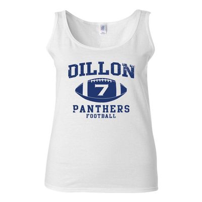 Junior Dillon 7 Retro Sports Novelty DT Sleeveless Tank Tops (Large, White)