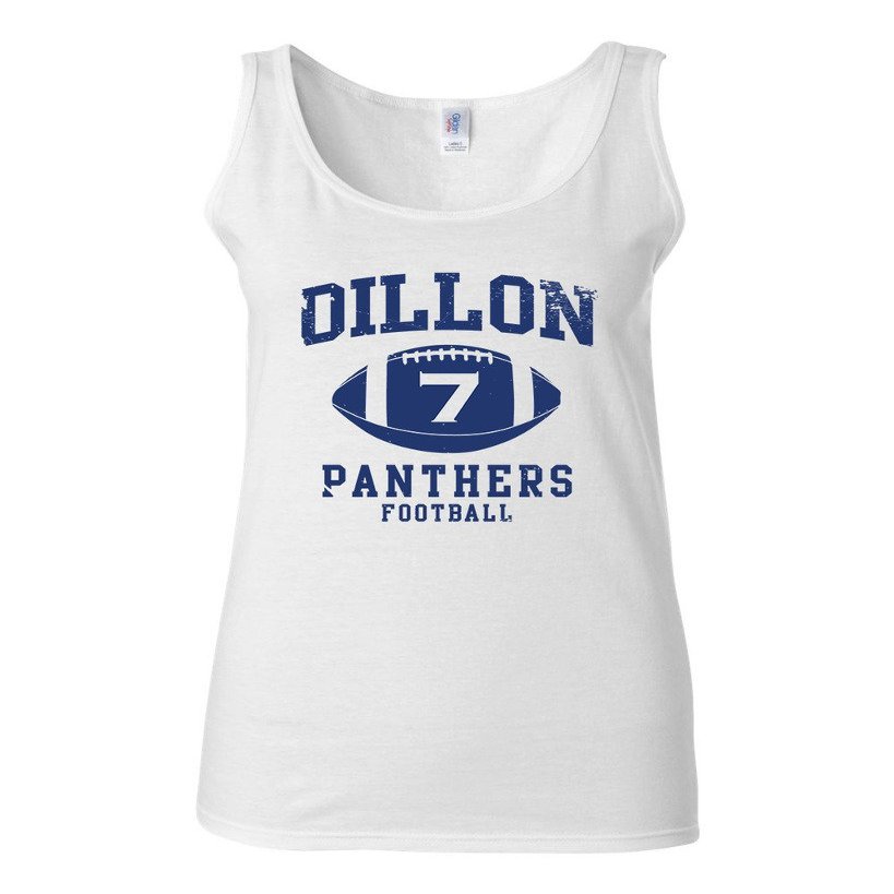 Junior Dillon 7 Retro Sports Novelty DT Sleeveless Tank Tops (Large, White)