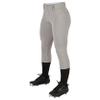 CHAMPRO Women's Tournament Traditional Low-Rise Polyester Softball Pant, Small, Grey view 1