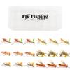 The Fly Fishing Place Fishing Fly Assortment - Foam Body High Visibility Grasshopper Dry Fly Collection with Fly Box - 18 Flies - Hook Size 8 and 10 - Fly Fishing Hoppers view 1