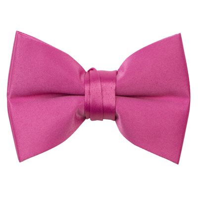Spring Notion Boys' Pre-Tied Banded Satin Bow Tie, Large with Gift Box, Fuchsia