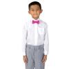 Spring Notion Boys' Pre-Tied Banded Satin Bow Tie, Large with Gift Box, Fuchsia view 2