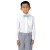 Spring Notion Boys' Pre-Tied Banded Satin Bow Tie, Small with Gift Box, Aqua view 2