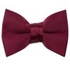 Spring Notion Boys' Pre-Tied Banded Satin Bow Tie, Medium with Gift Box, Burgundy view 1