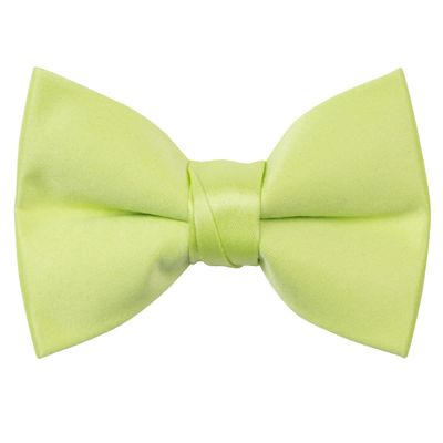 Spring Notion Boys' Pre-Tied Banded Satin Bow Tie, Small with Gift Box, Lime