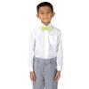 Spring Notion Boys' Pre-Tied Banded Satin Bow Tie, Small with Gift Box, Lime view 2