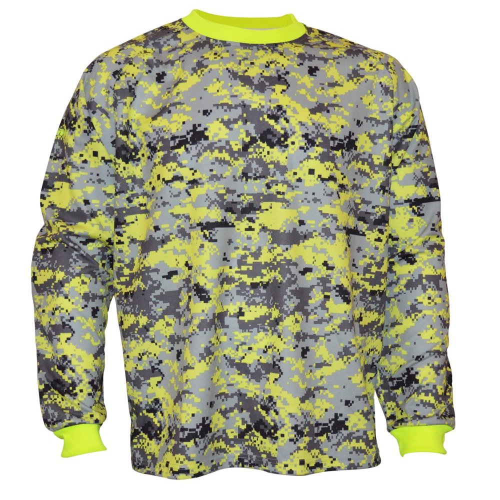 Vizari Deceptor Camo GK Jersey, Yellow/Grey/Black, Youth Small