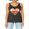 Lost Gods True Love Women's Racerback Tank Top, Black Heather, Medium view 2