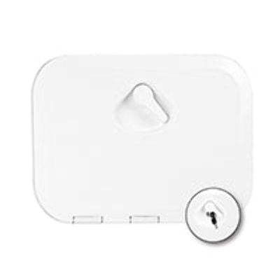 Nuova Rade TOP LINE Marine Boat Deck Access Hatch & Lid for Sailboat and Yacht, Easy Opening/Hidden Screws, UV/Water-Resistant high-Grade ASA Plastic, Gray, 10.62" x 14.76" (0.27m x 0.375m)