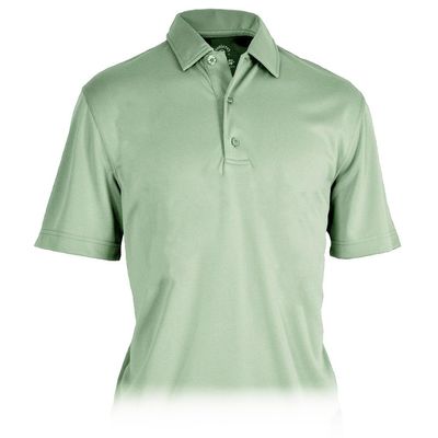 Monterey Club Men's Rayon Blend Texture Solid Polo Shirt #3629 (Pistachio, Medium)