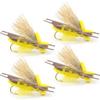 The Fly Fishing Place Guerilla Hopper Fly Fishing Flies - Yellow High Visibility Grasshopper or Stonefly Dry Fly - 4 Flies Hook Size 8 view 1