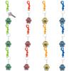 Fun Express Paw Print Backpack Clip Key Chains - 12 Pieces - Party Favors and Giveaways view 1