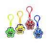 Fun Express Paw Print Backpack Clip Key Chains - 12 Pieces - Party Favors and Giveaways view 2