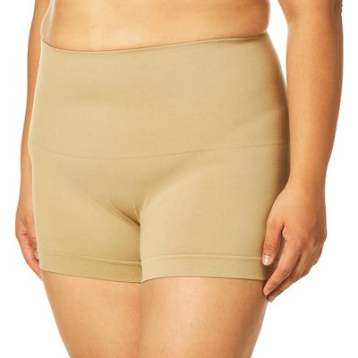 Instant Shaping Women's Seamless Hi Waist Boy Short, Nude, 1X