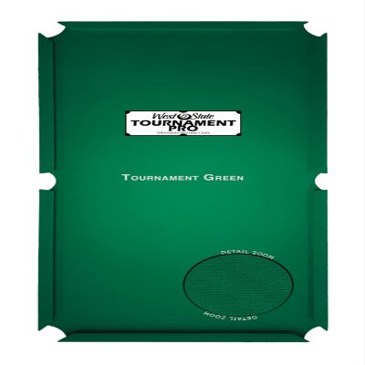 West State Billiards 25 oz Tournament Pro Worsted Pool Table Felt Replacement Kit for 7 Foot Tables - Tournament Green