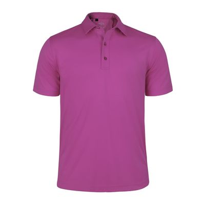 Monterey Club Men's Solid Tailored Collar Short Sleeve Polo Shirt #3670 (Boysen Berry, X-Large)
