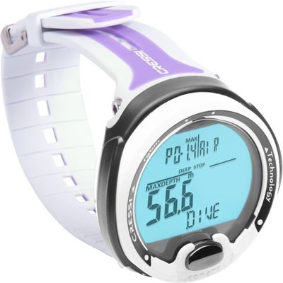 Cressi Leonardo 2.0 Dive Computer - White/Lilac - HD Backlit & Waterproof Watch - Nitrox/Gauge Modes & Dive Watch - Audible Alarm