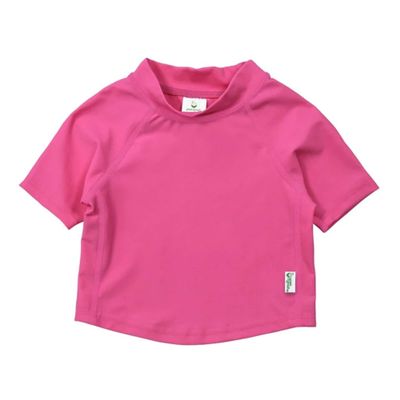 i play. by green sprouts baby girls Rashguard infant and toddler sun protective swimwear, Hot Pink, 6 Months US