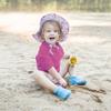 i play. by green sprouts baby girls Rashguard infant and toddler sun protective swimwear, Hot Pink, 6 Months US view 2
