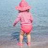 i Play. Toddler Long Sleeve Rashguard, Hot Pink, 4T view 2