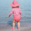 i Play. Toddler Long Sleeve Rashguard, Hot Pink, 4T view 3