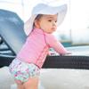 i Play. Toddler Long Sleeve Rashguard, Hot Pink, 4T view 4
