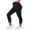 HUE Women's Hue Women's Ultra Capri With Wide Waistband Leggings, Black, X-Small US view 3