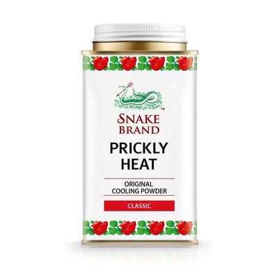 Snake Brand Prickly Heat Cooling Powder for Everyday Use - Anti-Chafing, Heat Rash Relief, Absorbs Sweat, Classic Original Scent (4.9 Oz / 140g)