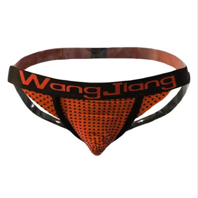 Legou Men Low Rise Mesh Cotton Jockstrap Briefs Orange L