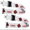 Arkansas Razorbacks Cloth Lanyard Key Chain 2-Pack Officially Licensed Collegiate Product view 1