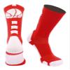 MadSportsStuff Basketball Logo Athletic Crew Socks, Medium - Scarlet/White view 1