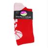 MadSportsStuff Basketball Logo Athletic Crew Socks, Medium - Scarlet/White view 4