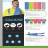 Cordova Consumer Products CT100 Coldsnap Cooling Towl - Blue - Super Absorbent and Evaporative PVA Material 33.5" L x 13" H view 4