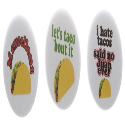 A&T Designs Set of 3 Taco Humor 2.25" Keychains Mexcellent Said No Juan
