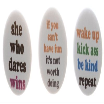 A&T Designs Set 3 Bitch Boss Kick Ass Fun Winning Themed Quotes 2.25" Keychains