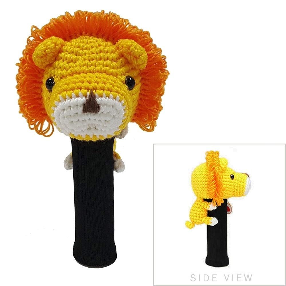StitchHead Hand Stitched Yarn Animal Driver/Wood Head Cover, Lion