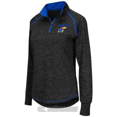 Colosseum Kansas Jayhawks Women's Bikram 1/4 Zip Jacket - Women - M (8-10)
