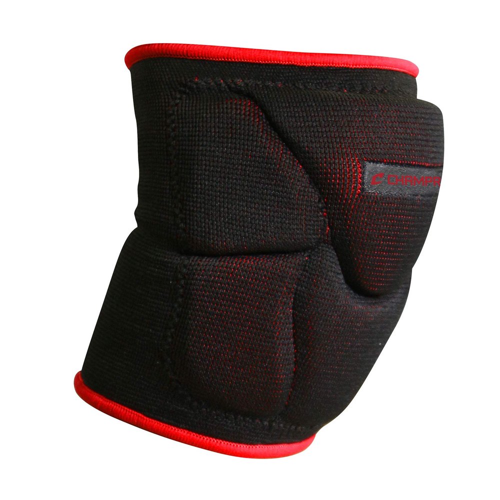 Champro Pro-Plus Low Profile Volleyball Knee Pad, Small, Black, Scarlet