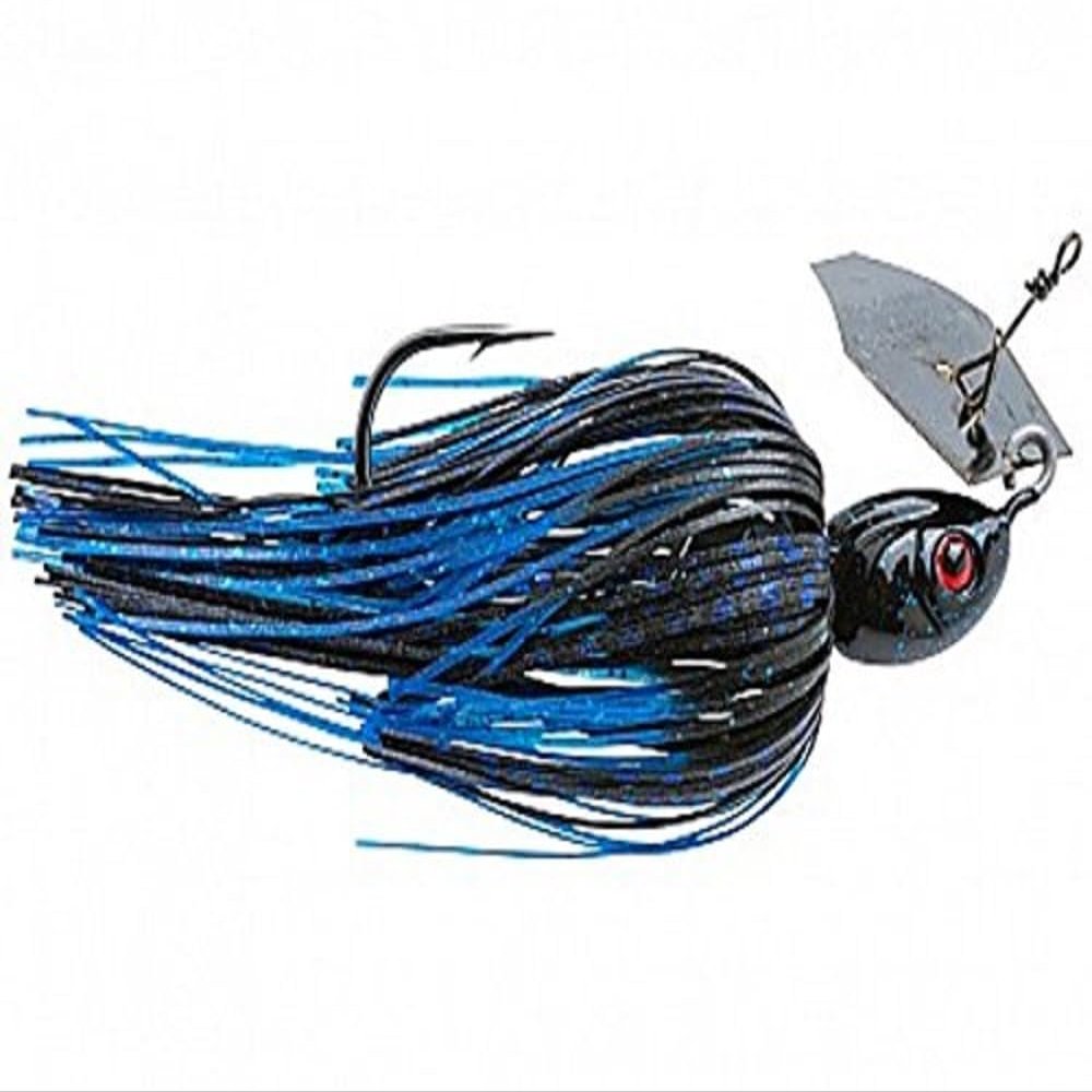 Z-Man Project Z Chatterbait Spinnerbaits, Black/Blue, 1/2 oz