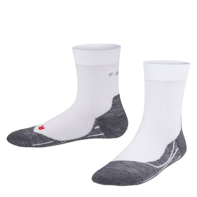 FALKE Kids RU4 Endurance Running Socks, White-Mix, 6.5-9