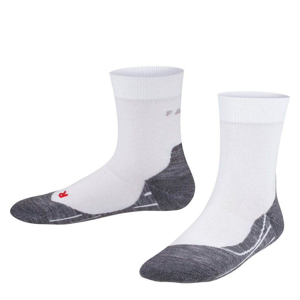 FALKE Kids RU4 Endurance Running Socks, White-Mix, 6.5-9