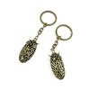 1 Pieces Antique Bronze Keychain Key Chain Tags Keyring Ring Jewelry Making Charms Supplies KC1075 Hollow Owl view 1