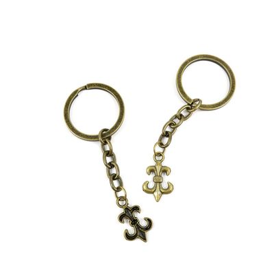 2 Pieces Antique Bronze Keychain Key Chain Tags Keyring Ring Jewelry Making Charms Supplies KC0381 Rome Spearhead