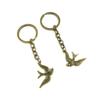 1 Pieces Antique Bronze Keychain Key Chain Tags Keyring Ring Jewelry Making Charms Supplies KC0881 Swallows view 1