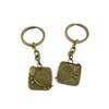 2 Pieces Antique Bronze Keychain Key Chain Tags Keyring Ring Jewelry Making Charms Supplies KC0983 Turtle Sign view 1