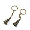 20 Pieces Antique Bronze Keychain Key Chain Tags Keyring Ring Jewelry Making Charms Supplies KC1084 Pagoda Lamppost view 1