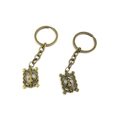 1 Pieces Antique Bronze Keychain Key Chain Tags Keyring Ring Jewelry Making Charms Supplies KC0891 Rabbit Prince
