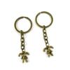 2 Pieces Antique Bronze Keychain Key Chain Tags Keyring Ring Jewelry Making Charms Supplies KC1094 Pair Crutches view 1