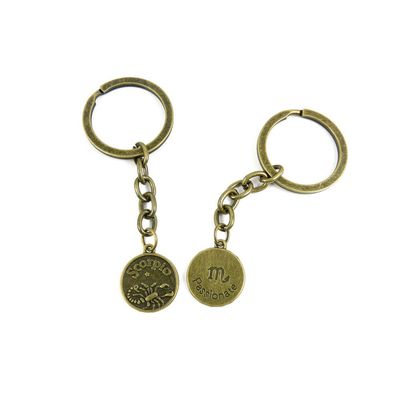 1 Pieces Antique Bronze Keychain Key Chain Tags Keyring Ring Jewelry Making Charms Supplies KC0501 Scorpio